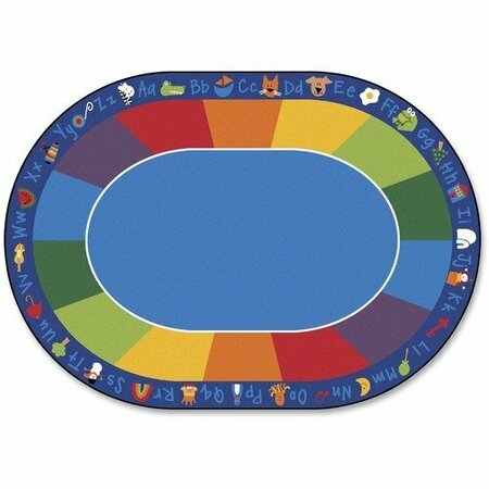 CARPETS FOR KIDS Seating Rug, Fun With Phonics, Oval, 8ft 3inx11ft 8in CPT9616